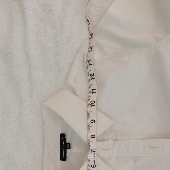 🔥🔥🔥Universal Standard white cotton & elastane button down blouse 4XS - Picture 11 of 14